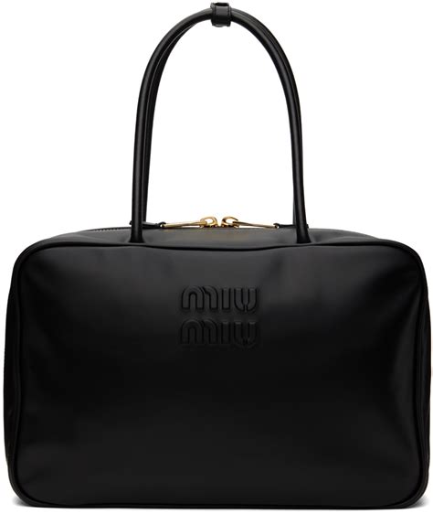 miu miu hardware|Black Leather Beau Bag .